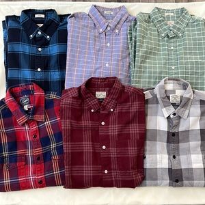 J. Crew Mens buttoned down shirts (6 shirts)